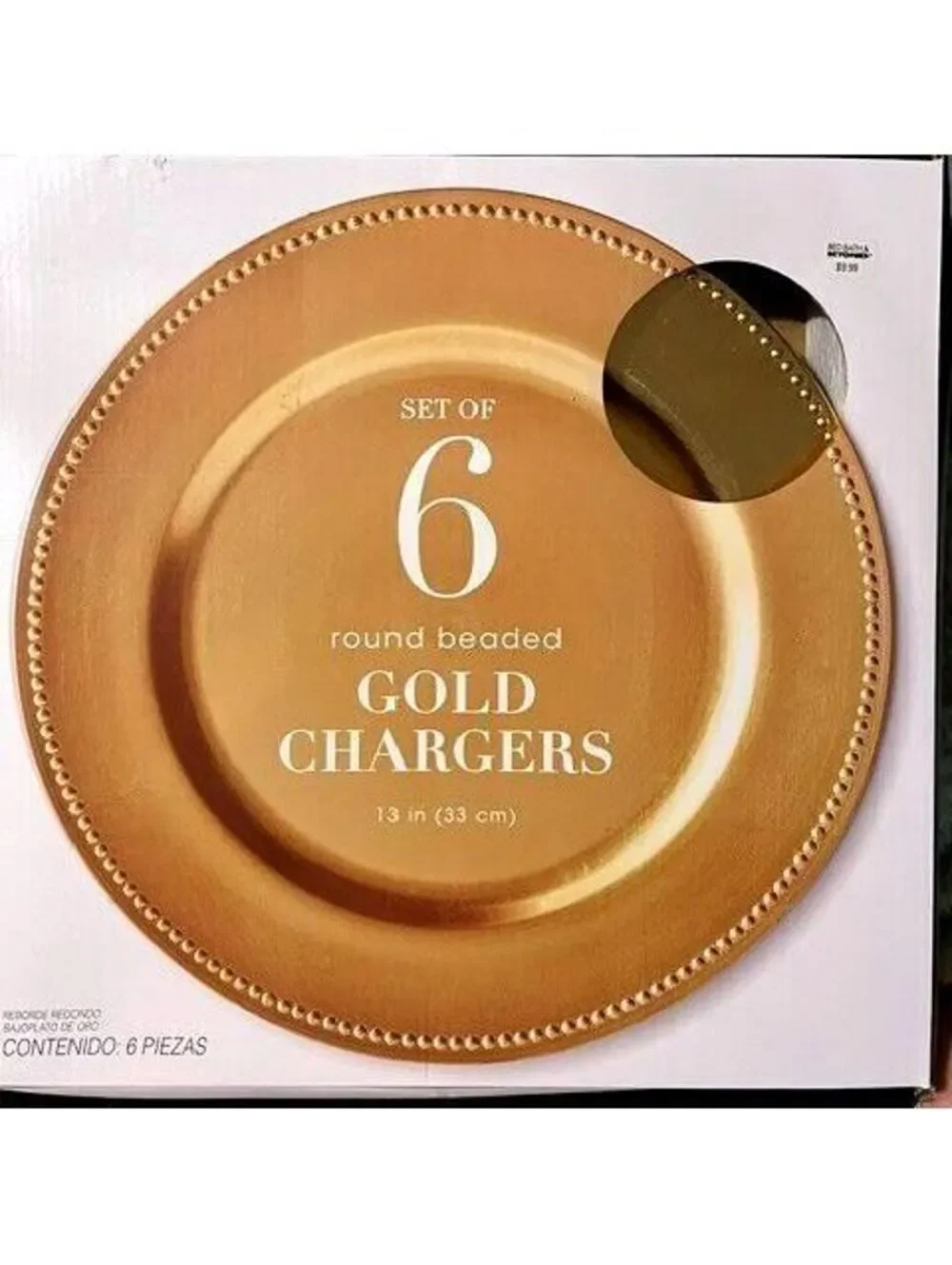 Gold Beaded Charger Plates Set of 12 Wedding Holiday Party Dinner Decor 13in
